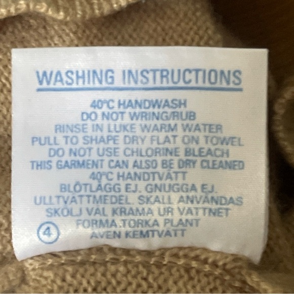 Brooks Brothers 100% Cashmere Sweater Vest Tan 80’s Made In England 46” - Picture 6 of 7